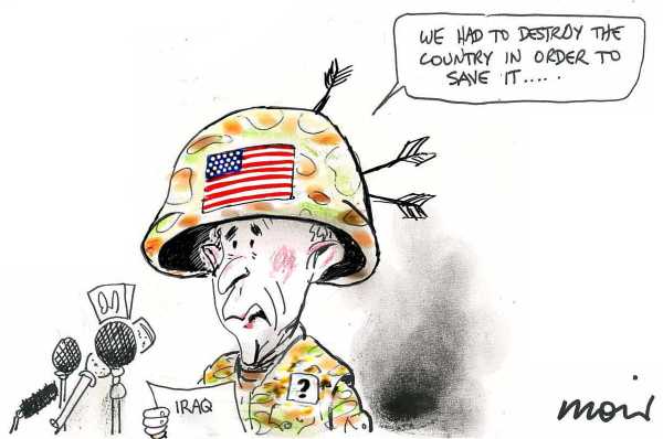 Editorial Cartoon by Alan Moir, Sydney Morning Herald, Australia on Vietnam War Lesson Learned