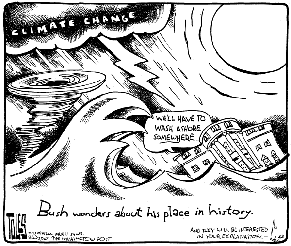 Editorial Cartoon by Tom Toles, Washington Post on Trying Times for President