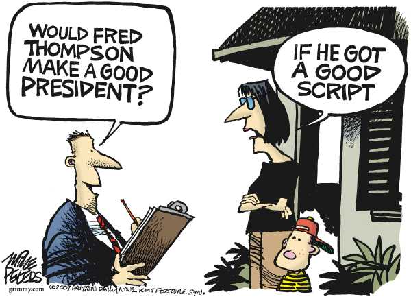 Editorial Cartoon by Mike Peters, Dayton Daily News on GOP Presidential Campaign News