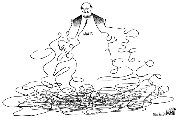 Editorial Cartoon by Don Wright, Palm Beach Post on Surge Continues