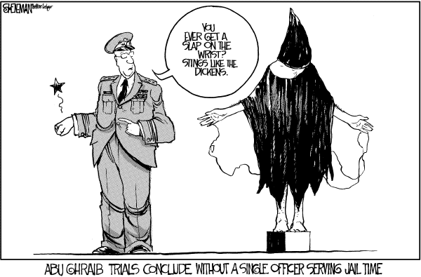 Editorial Cartoon by Drew Sheneman, Newark Star Ledger on Surge Continues