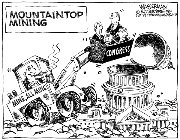 Editorial Cartoon by Dan Wasserman, Boston Globe on In Other News