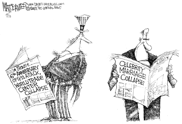 Editorial Cartoon by Matt Davies, Journal News on 9/11 Remembered