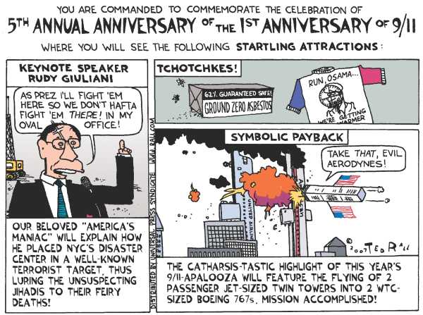 Editorial Cartoon by Ted Rall on 9/11 Remembered