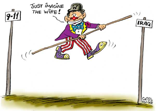 Editorial Cartoon by Christo Komarnitski, Sega, Sofia, Bulgaria on We’re Winning In Iraq, Bush Says