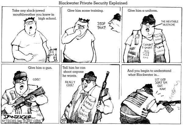 Editorial Cartoon by Jeff Danziger, CWS/CartoonArts Intl. on Soldiers React to President’s Declaration
