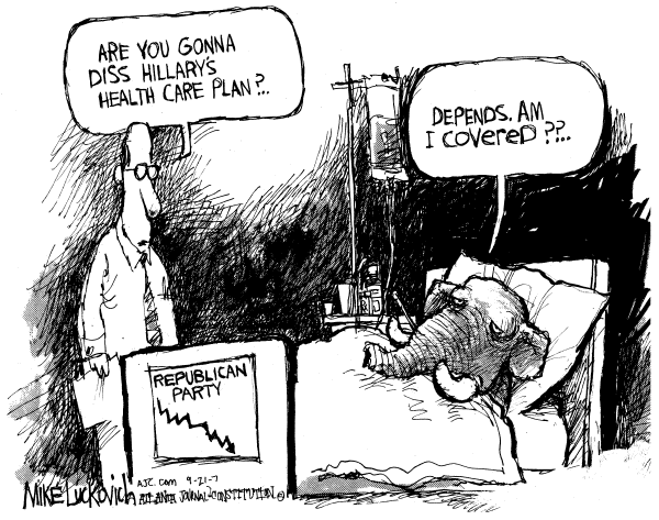 Editorial Cartoon by Mike Luckovich, Atlanta Journal-Constitution on Campaign News