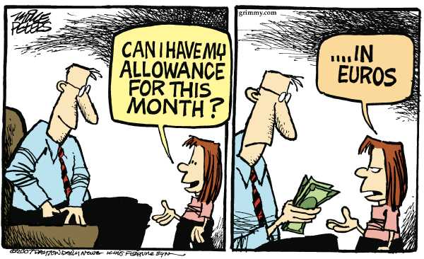 Editorial Cartoon by Mike Peters, Dayton Daily News on Federal Reserve Cuts Rate