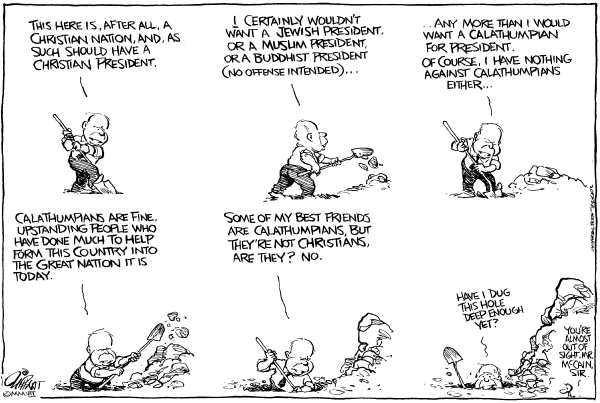 Editorial Cartoon by Pat Oliphant, Universal Press Syndicate on Campaign News