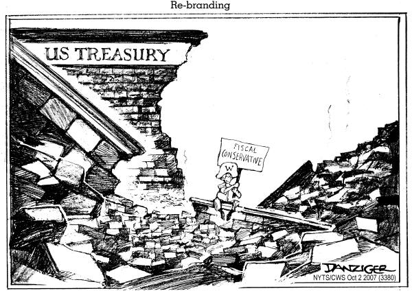 Editorial Cartoon by Jeff Danziger, CWS/CartoonArts Intl. on Dollar Stablizes