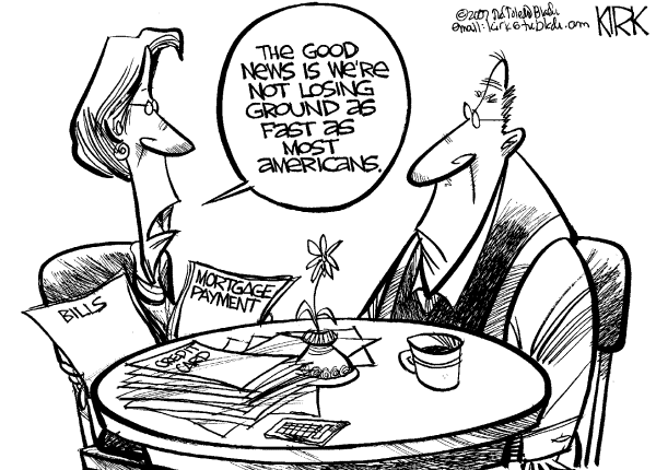 Editorial Cartoon by Kirk Walters, Toledo Blade on Dollar Stablizes