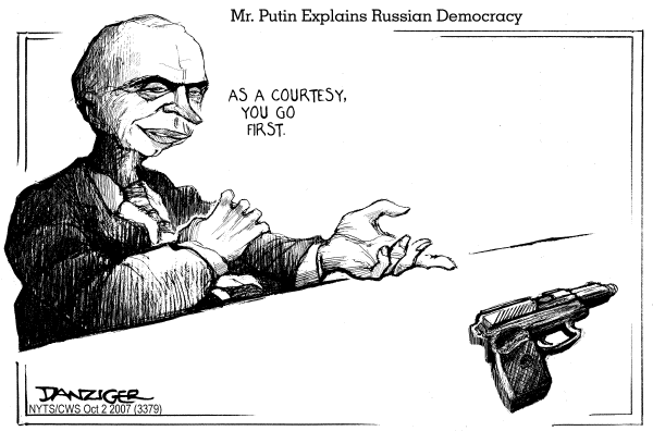 Editorial Cartoon by Jeff Danziger, CWS/CartoonArts Intl. on Changes Imminent in Russia