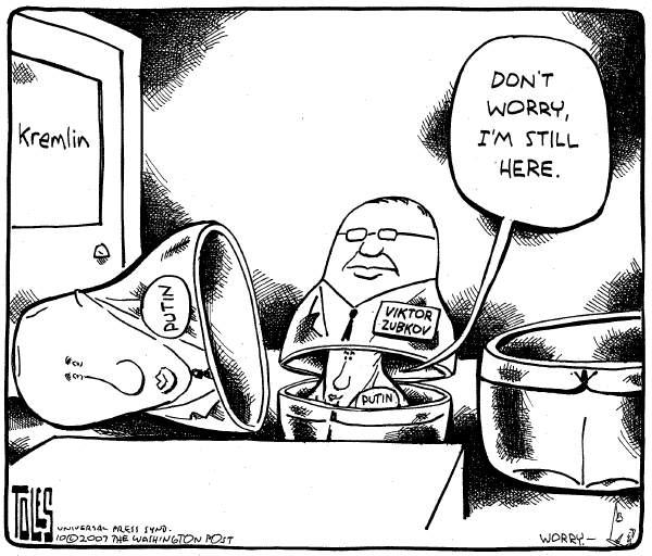 Editorial Cartoon by Tom Toles, Washington Post on Changes Imminent in Russia