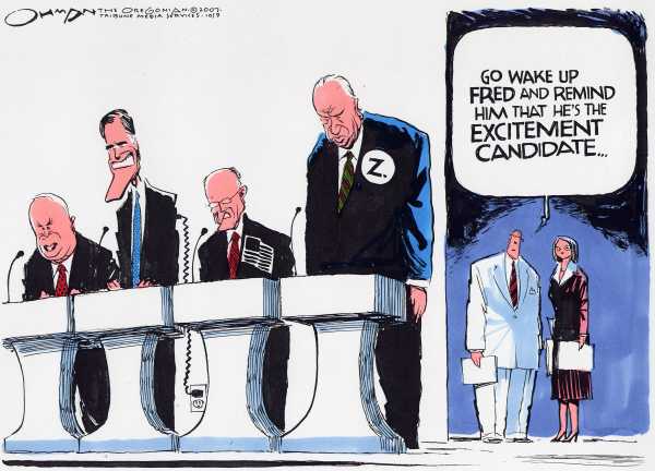Editorial Cartoon by Jack Ohman, The Oregonian on Campaign News