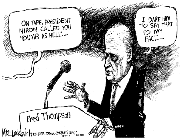 Editorial Cartoon by Mike Luckovich, Atlanta Journal-Constitution on Campaign News