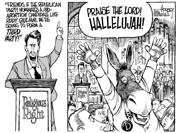 Editorial Cartoon by David Horsey, Seattle Post-Intelligencer on Campaign News
