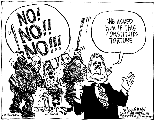 Editorial Cartoon by Dan Wasserman, Boston Globe on Democrats Help Make US Safer