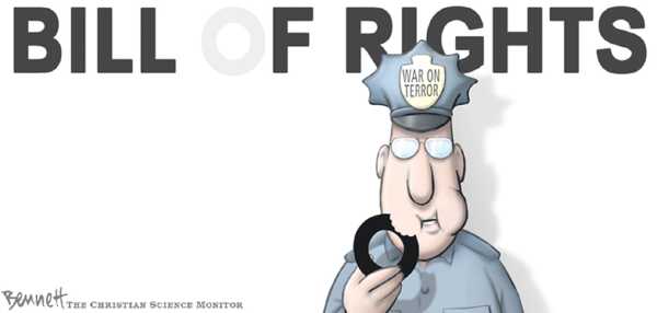 Editorial Cartoon by Clay Bennett, Christian Science Monitor on Democrats Help Make US Safer