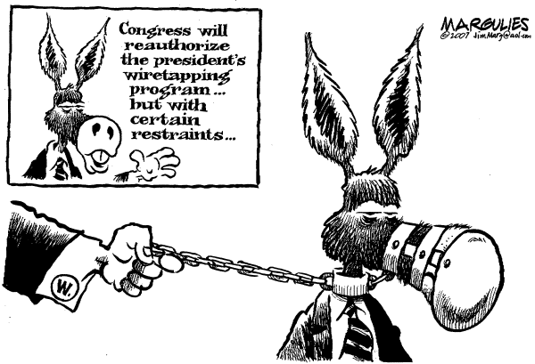 Editorial Cartoon by Jimmy Margulies, The Record, New Jersey on Democrats Help Make US Safer