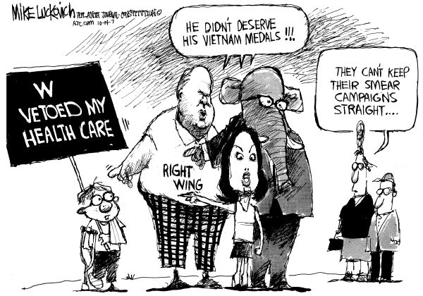 Editorial Cartoon by Mike Luckovich, Atlanta Journal-Constitution on In Other News