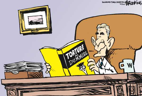 Editorial Cartoon by Gary Brookins, Richmond Times-Dispatch on Bush Remains Strong