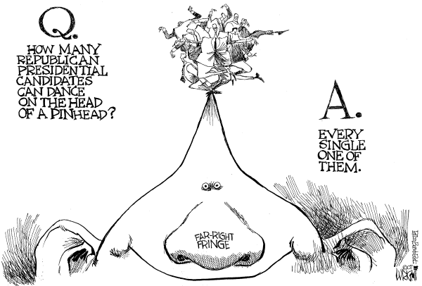 Editorial Cartoon by Don Wright, Palm Beach Post on Campaign News