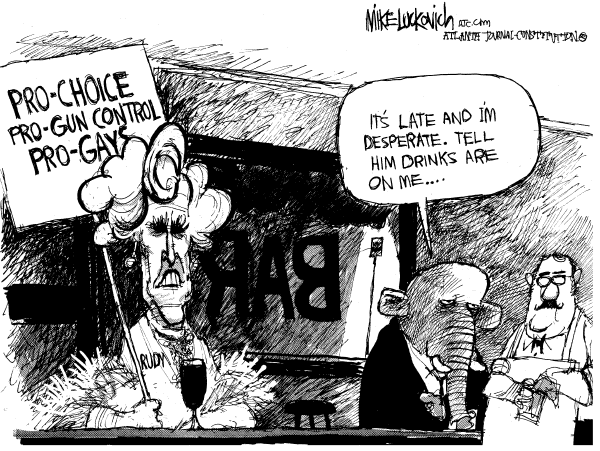 Editorial Cartoon by Mike Luckovich, Atlanta Journal-Constitution on Campaign News