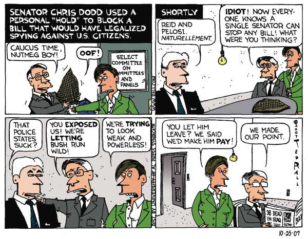 Editorial Cartoon by Ted Rall on Democrats Stay the Course