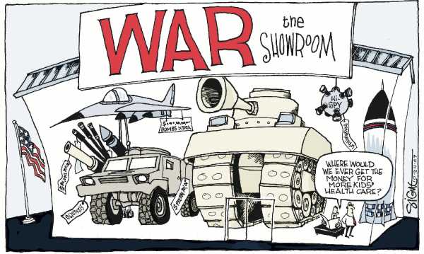 Editorial Cartoon by Signe Wilkinson, Philadelphia Daily News on White House: Health Bill Too Costly