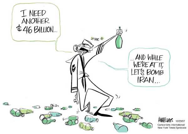 Editorial Cartoon by Ann Telnaes, CWS/CartoonArts Intl. on Tide Turning in Iraq