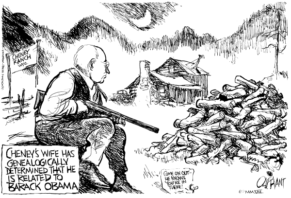 Editorial Cartoon by Pat Oliphant, Universal Press Syndicate on In Other News