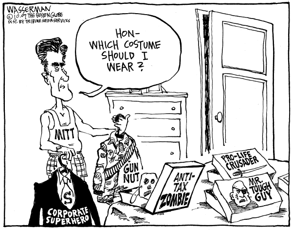 Editorial Cartoon by Dan Wasserman, Boston Globe on Campaign News