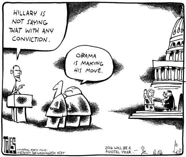 Editorial Cartoon by Tom Toles, Washington Post on Campaign News