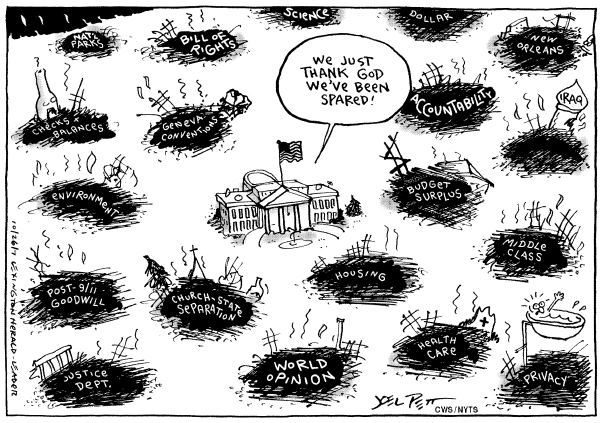 Editorial Cartoon by Joel Pett, Lexington Herald-Leader, CWS/CartoonArts Intl. on 1 Million Evacuated in S. California