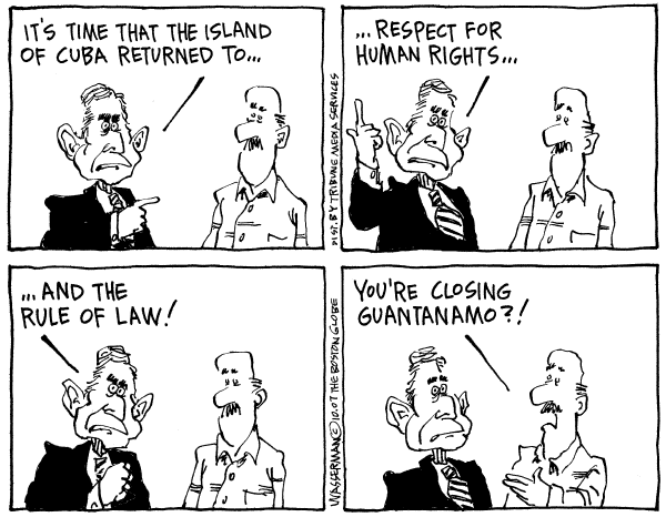 Editorial Cartoon by Dan Wasserman, Boston Globe on In Other News