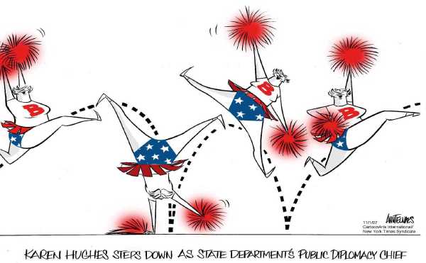 Editorial Cartoon by Ann Telnaes, CWS/CartoonArts Intl. on Bush Administration News