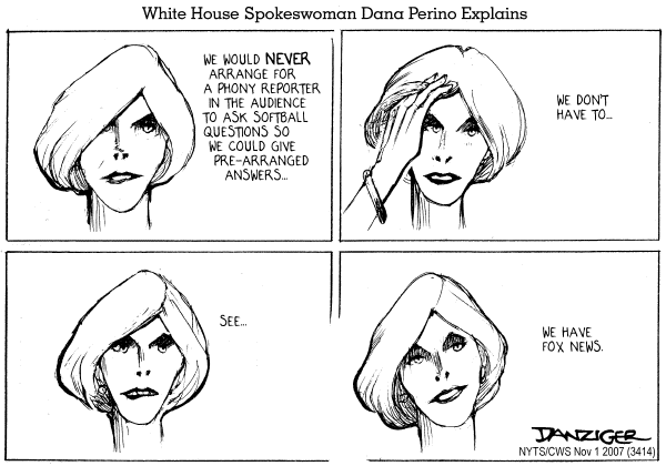 Editorial Cartoon by Jeff Danziger, CWS/CartoonArts Intl. on Bush Administration News