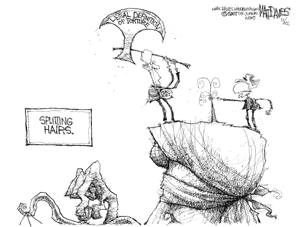 Editorial Cartoon by Matt Davies, Journal News on Mukasey to Be Confirmed