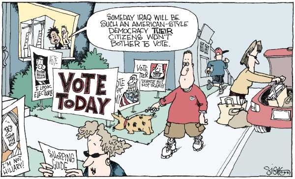 Editorial Cartoon by Signe Wilkinson, Philadelphia Daily News on In Other News
