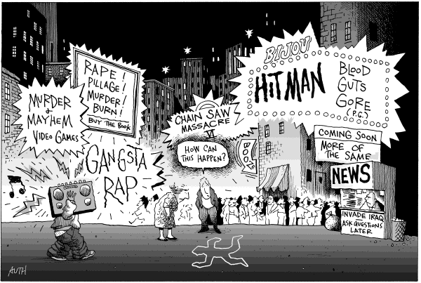 Editorial Cartoon by Tony Auth, Philadelphia Inquirer on In Other News