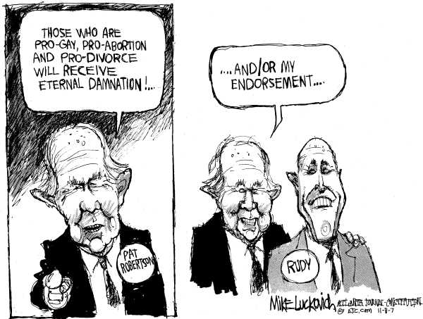 Editorial Cartoon by Mike Luckovich, Atlanta Journal-Constitution on GOP Campaign News