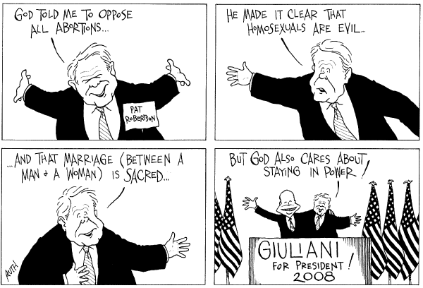 Editorial Cartoon by Tony Auth, Philadelphia Inquirer on GOP Campaign News