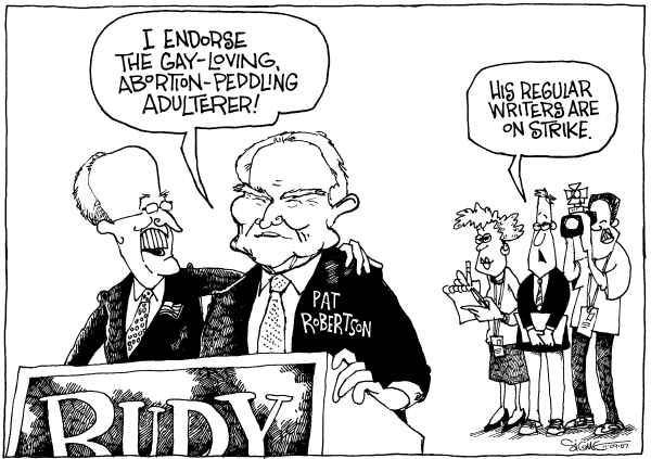 Editorial Cartoon by Dan Wasserman, Boston Globe on GOP Campaign News
