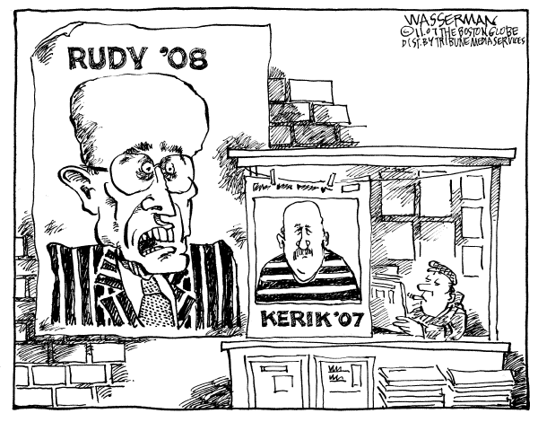 Editorial Cartoon by Dan Wasserman, Boston Globe on GOP Campaign News