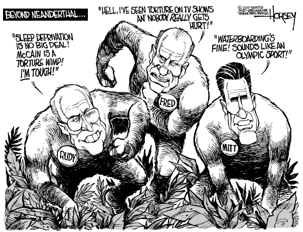 Editorial Cartoon by David Horsey, Seattle Post-Intelligencer on GOP Campaign News