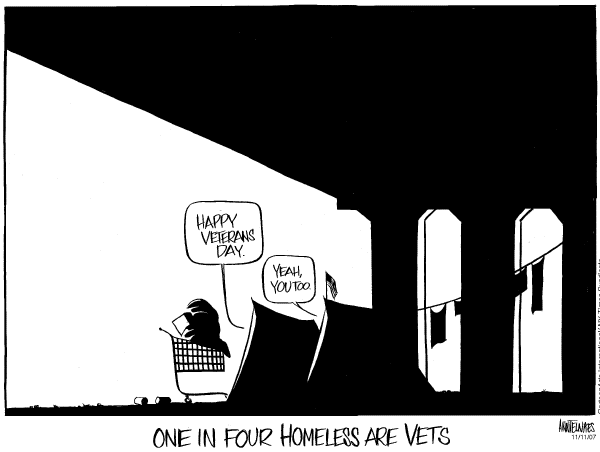 Editorial Cartoon by Ann Telnaes, CWS/CartoonArts Intl. on Vets Honored