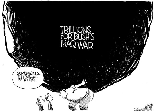 Editorial Cartoon by Don Wright, Palm Beach Post on US Economy Trying to Rebound