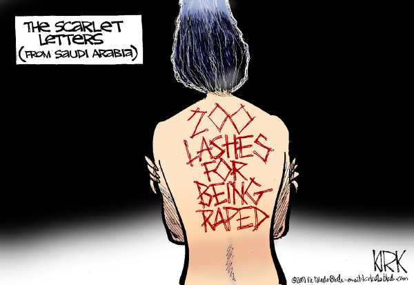 Editorial Cartoon by Kirk Walters, Toledo Blade on Woman Sentenced for Getting Raped