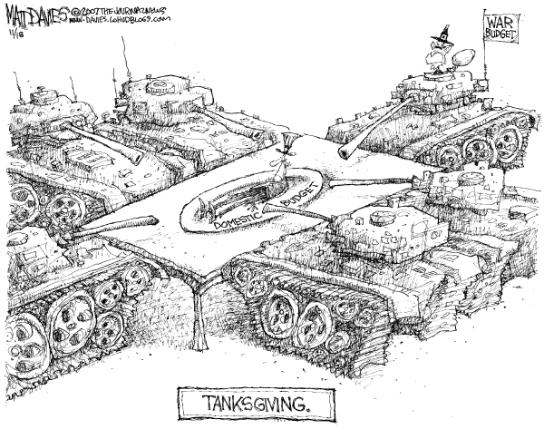 Editorial Cartoon by Matt Davies, Journal News on America Celebrates Thanksgiving