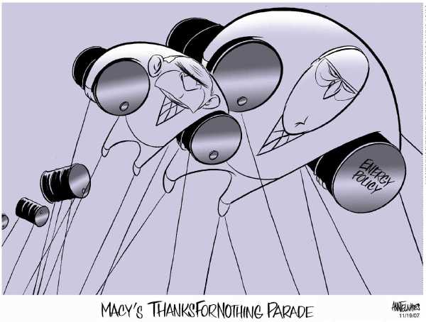 Editorial Cartoon by Ann Telnaes, CWS/CartoonArts Intl. on America Celebrates Thanksgiving